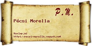 Pécsi Morella névjegykártya