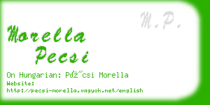 morella pecsi business card